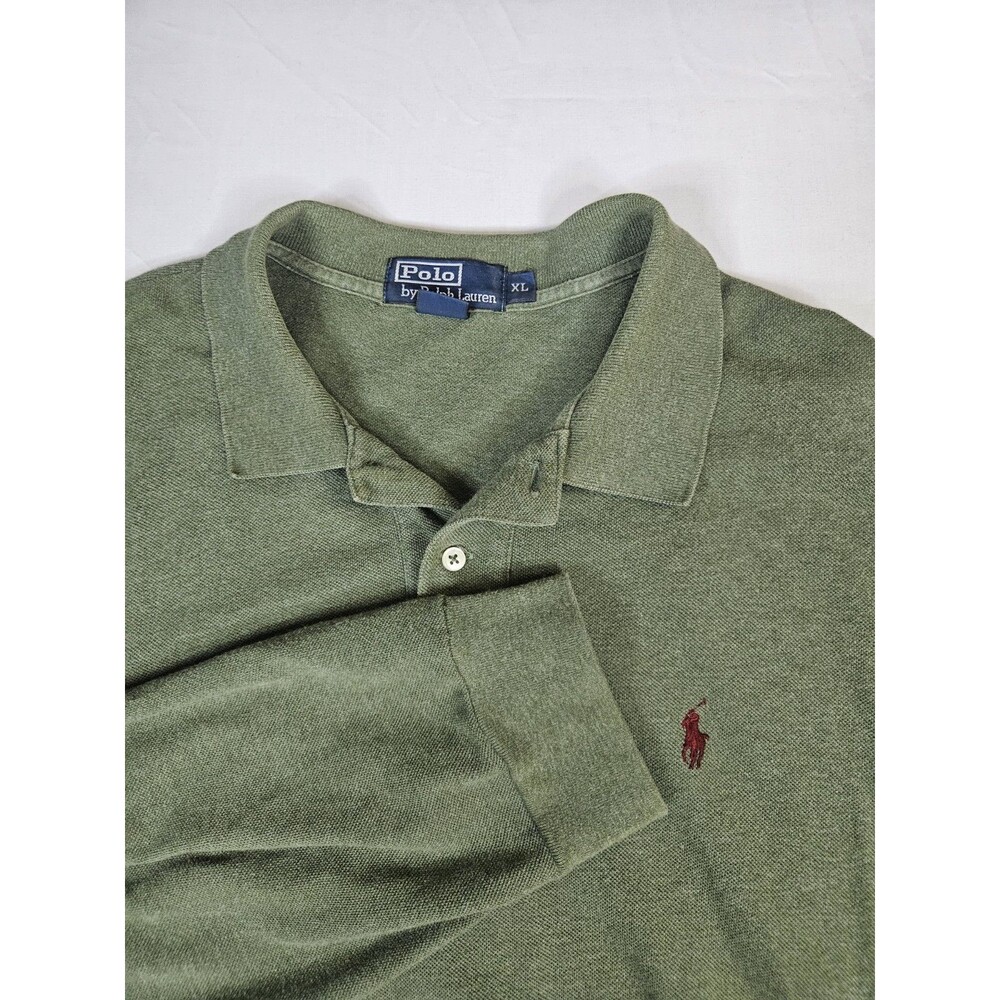 Polo Ralph Lauren Shirt Men's Size XL Green Long Sleeve Embroidered Pony Logo